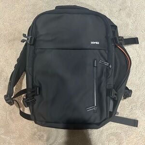 Homie unisex Black Backpack with Orange Detail